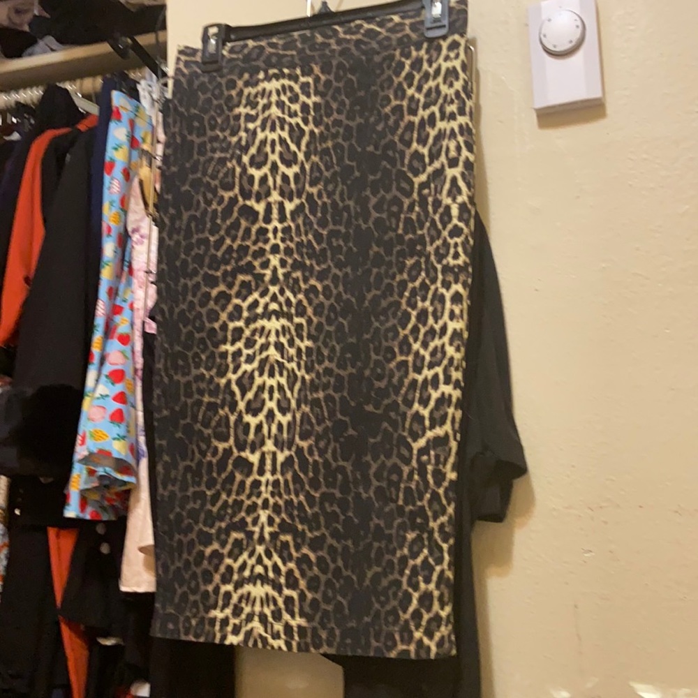 Hell bunny leopard print pencil skirt